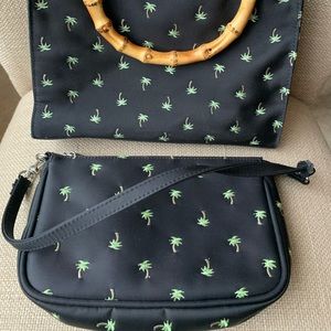 2 purse set!  🌴🌴Black with palm trees.🌴🌴